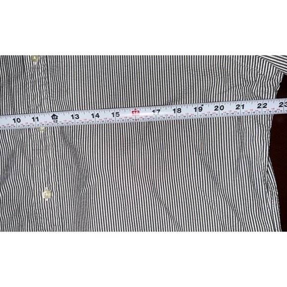 Ralph Lauren Polo Mens Gray  Seersucker Short Sleeve Shirt Summer Beach Classic - Picture 4 of 6